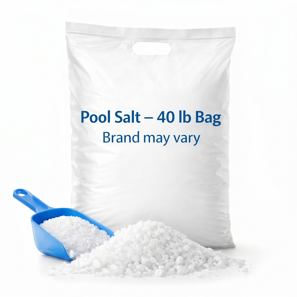 Professional-grade pool salt for saltwater chlorine generators (40 lb. bag).