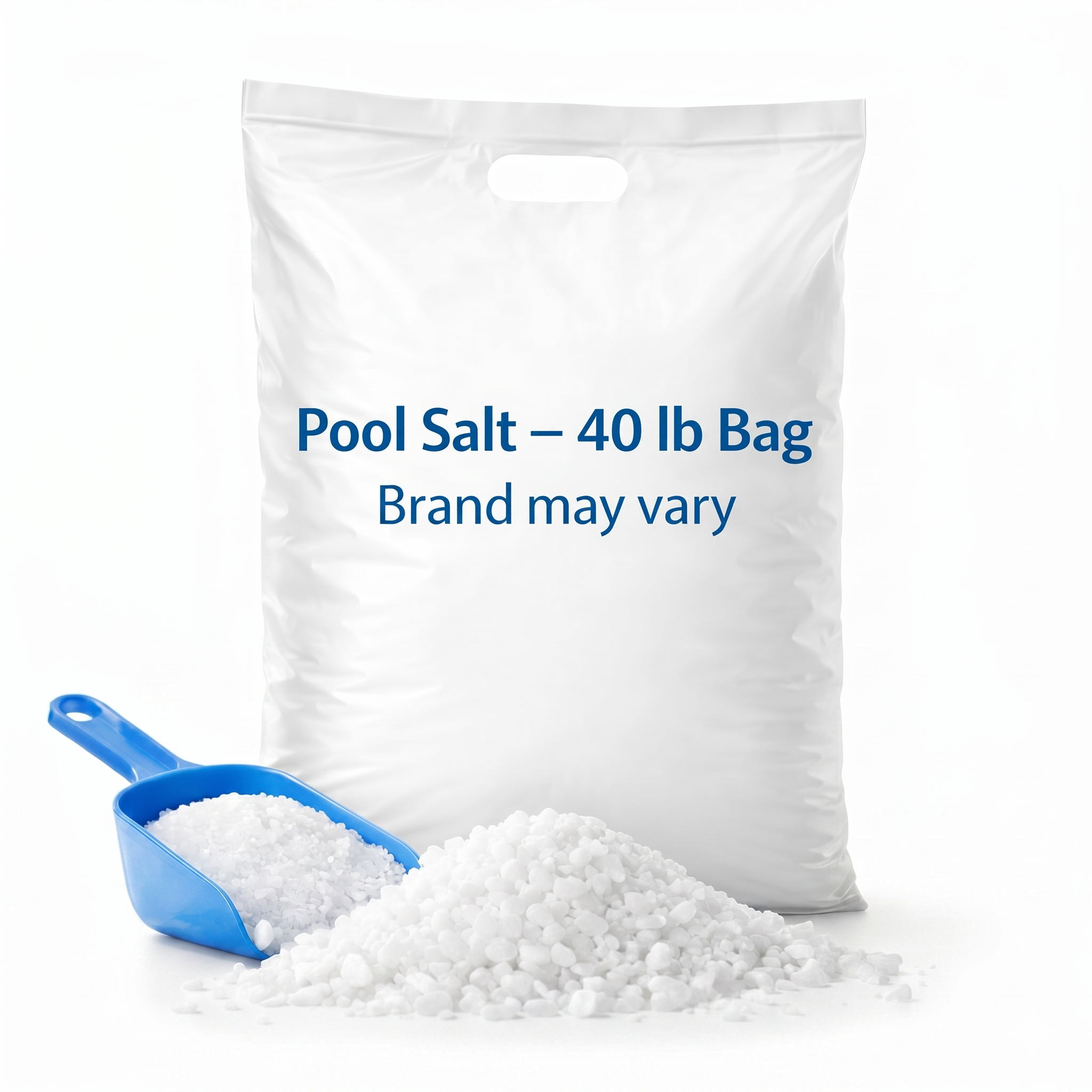 Professional-grade pool salt for saltwater chlorine generators (40 lb. bag).