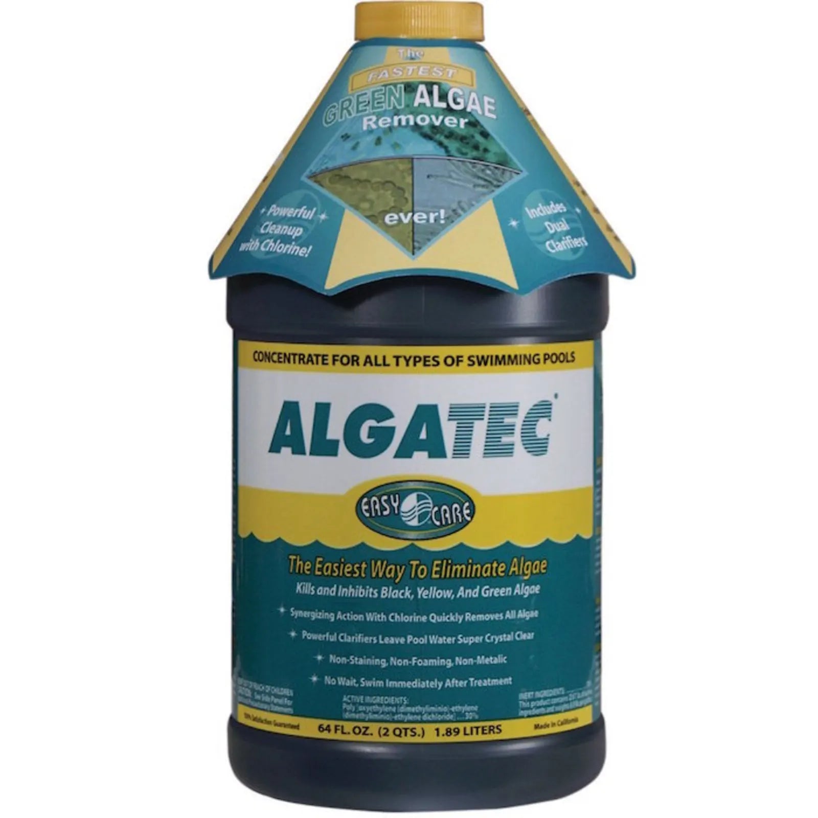 EasyCare Algatec Super Algaecide & Clarifier - 64 oz Dual-Action Pool Treatment