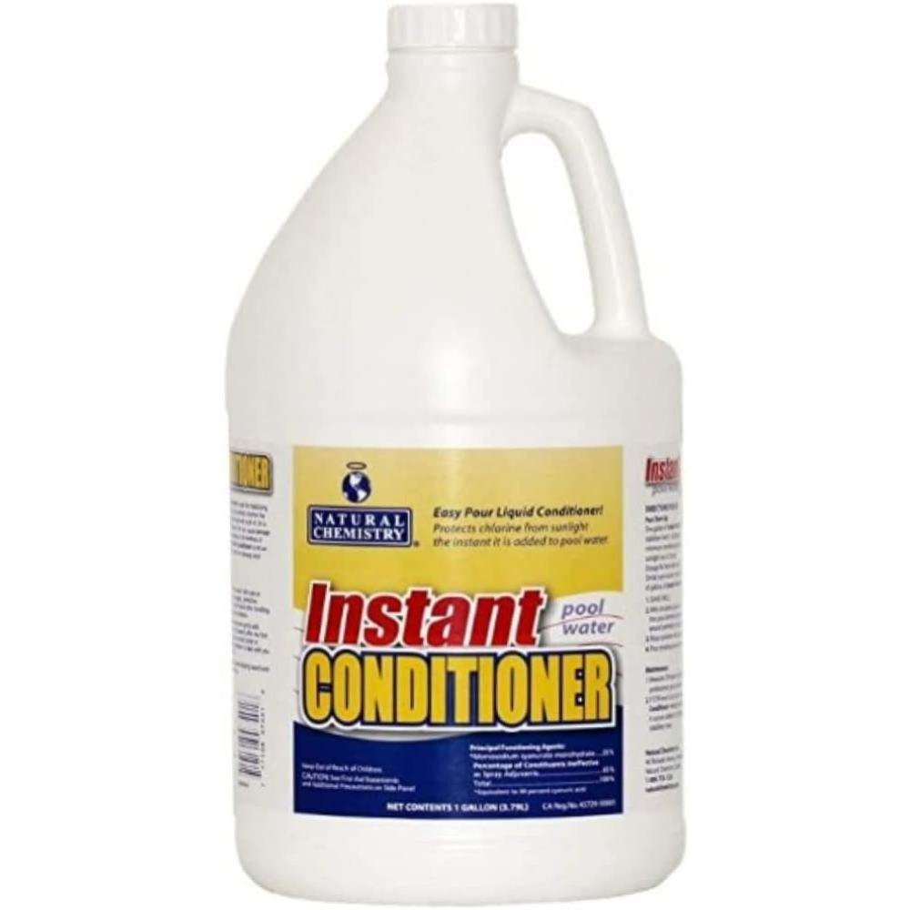 Natural Chemistry Instant Pool Water Conditioner - 1 Gallon Liquid Chlorine Stabilizer