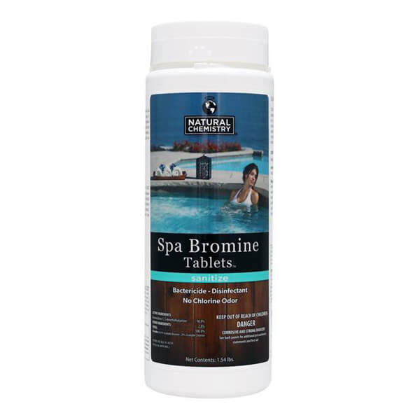 Natural Chemistry Spa Bromine Tablets - 1.5 lb Bottle for Hot Tub Sanitization