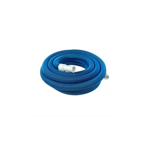 Plastiflex Bosun 25-foot spiral-wound pool vacuum hose with white swivel cuff connector.