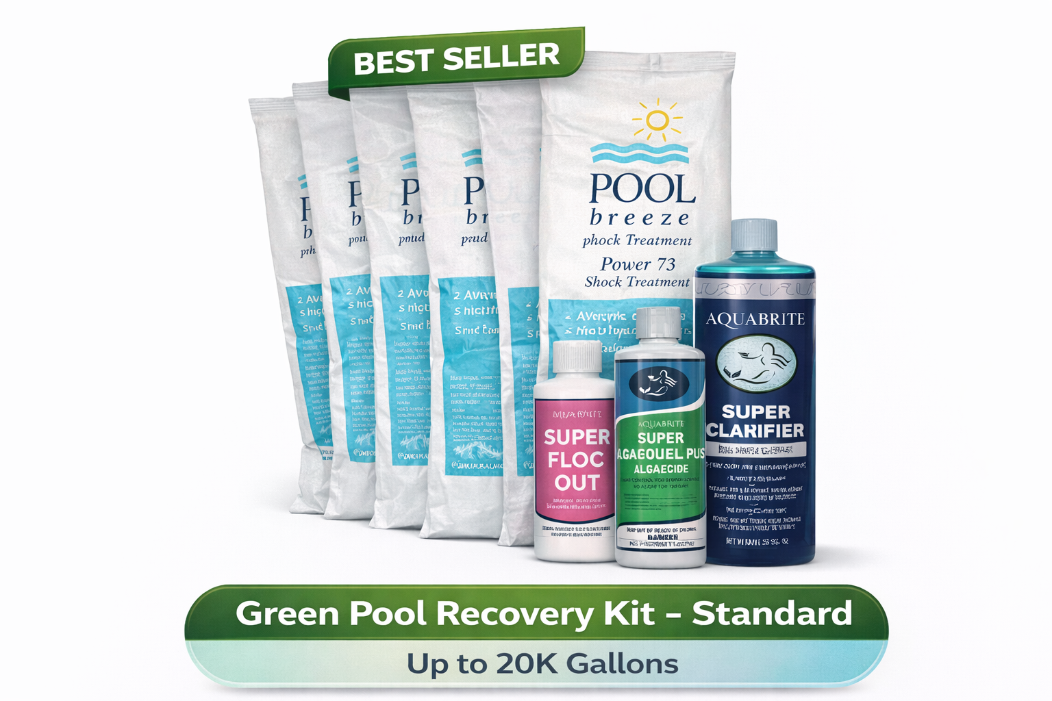 Complete pool cleaning set including brush, net, and vacuum head